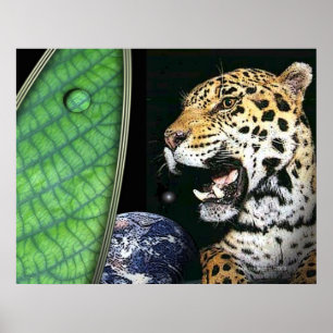 Affiche jaguar de la terre