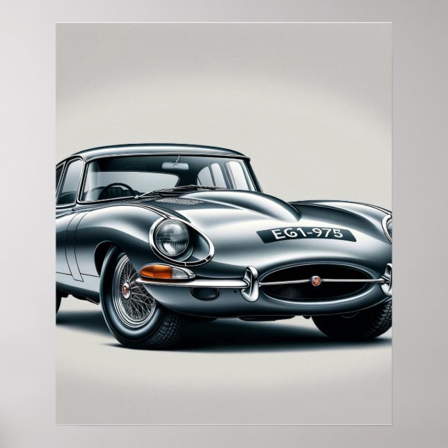 Affiche Jaguar E-Type (1961-1975) (Devant)