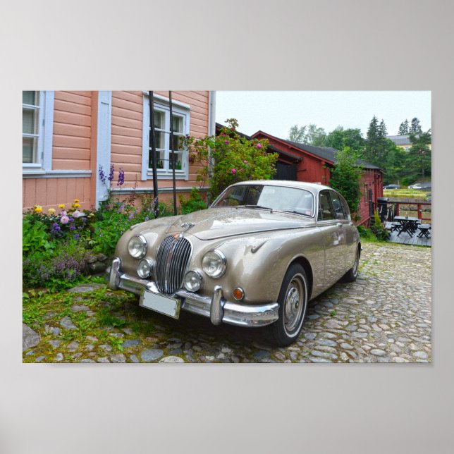 Affiche Jaguar Mark 2 à Porvoo, Finlande (Devant)