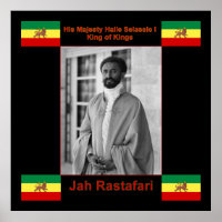 Jah Rastafari, Haile Selassie I Canvas Imprimer 3