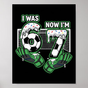 Affiche J'ai 7 Ans Anniversaire Football J'avais 6 Ans Mai