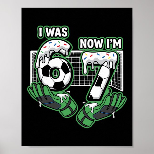 Affiche J'ai 7 Ans Anniversaire Football J'avais 6 Ans Mai (Devant)