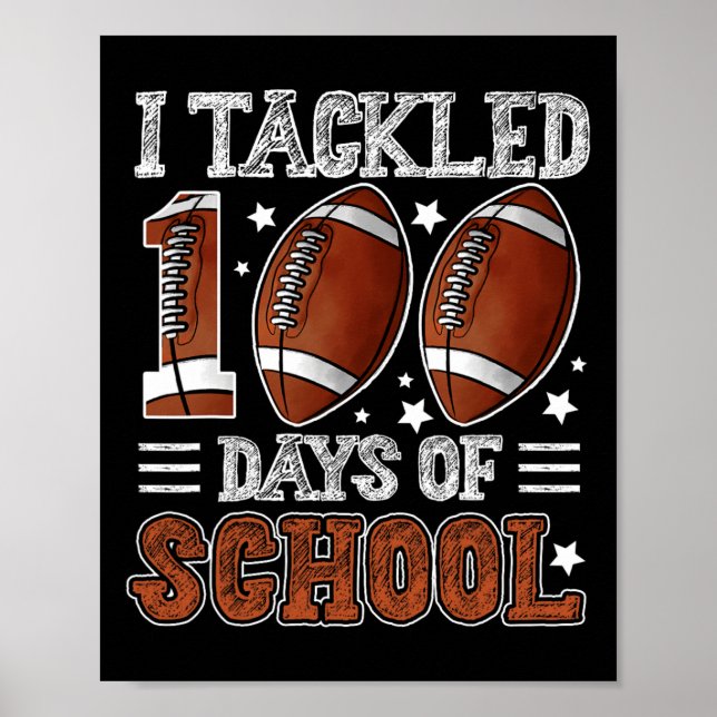 Affiche J'ai abordé 100 jours de football scolaire 100e jo (Devant)