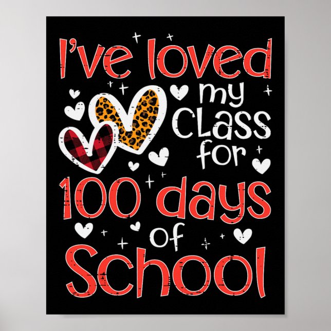 Affiche J'ai aimé ma classe pour les 100 jours d'école Sai (Devant)