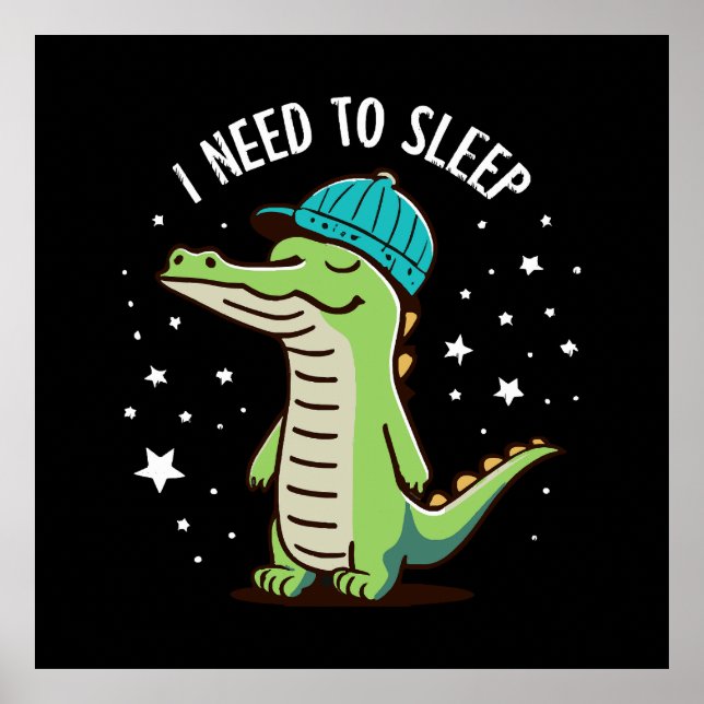 Affiche j'ai besoin de dormir (Devant)