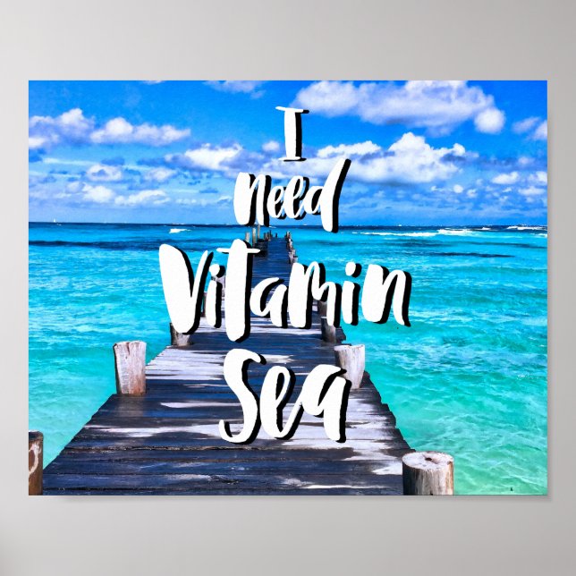 Affiche J'ai besoin de la mer de vitamine (Devant)
