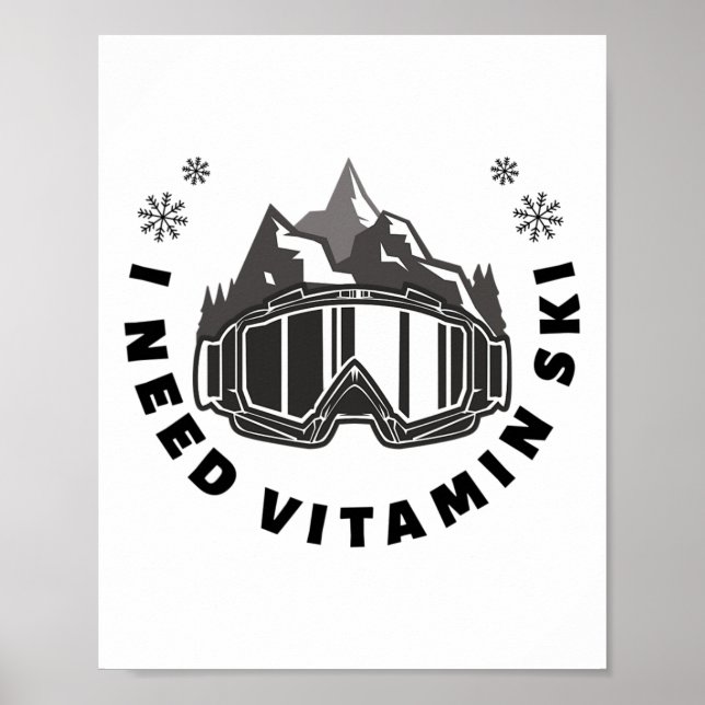 Affiche J'ai besoin de vitamine Ski  (Devant)