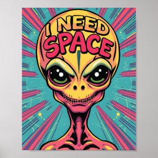Affiche J'ai besoin d'un Alien spatial
