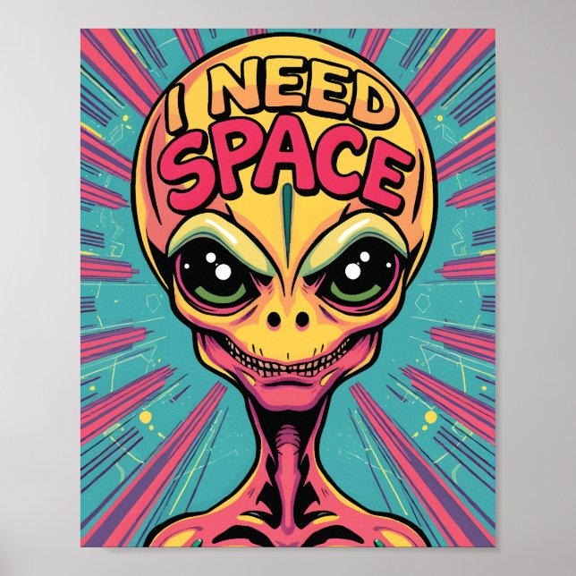 Affiche J'ai besoin d'un Alien spatial (Devant)