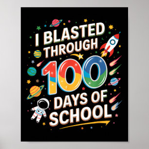 Affiche J'Ai Blessé Pendant 100 Jours D'École 100E Jour Ga
