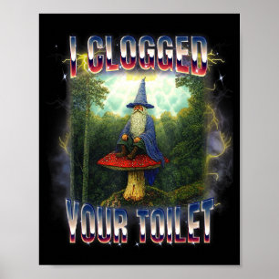 Affiche J'ai bouché votre toilette wizard meme décadence c