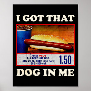 Affiche J'ai Ce Chien En Moi Drôle Combo 4 Juillet Vinta