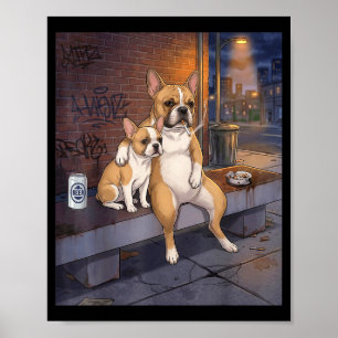 Affiche J'ai Ce Chien En Moi Drôle De Bouledogue Français