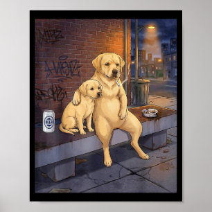 Affiche J'ai Ce Chien En Moi Drôle Labrador Retriever Fumé