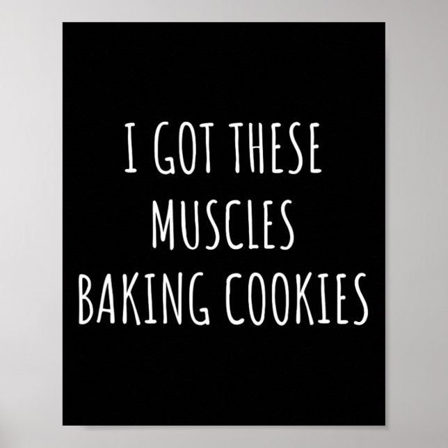 Affiche J'Ai Ces Muscles Baking Cookies Baker Maman Gym Y (Devant)