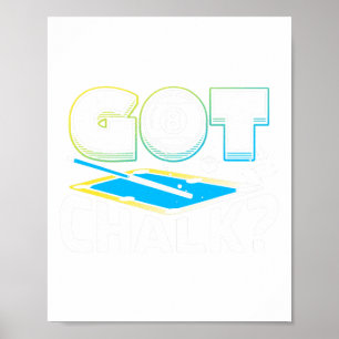 Affiche J'Ai Chalk Pool Billard Joueur Drôle 2