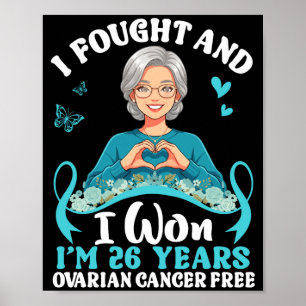 Affiche J'ai combattu et gagné 26 ans cancer de l'ovaire f