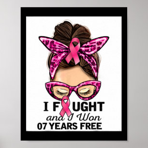 Affiche J'Ai Combattu Et J'Ai Gagné 7 Ans Gratuit Messy Bu