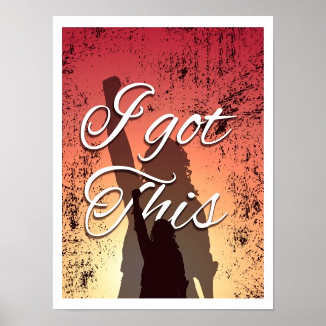 Affiche J'Ai Compris | Sunset Triumphant Femmes Silhouette (Devant)