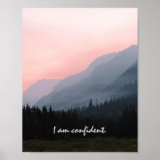 Affiche J'ai confiance Positive Affirmation Landscape (Devant)