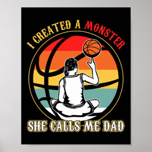 Affiche J'Ai Créé Un Monstre Qu'Elle M'Appelle Papa Bysket