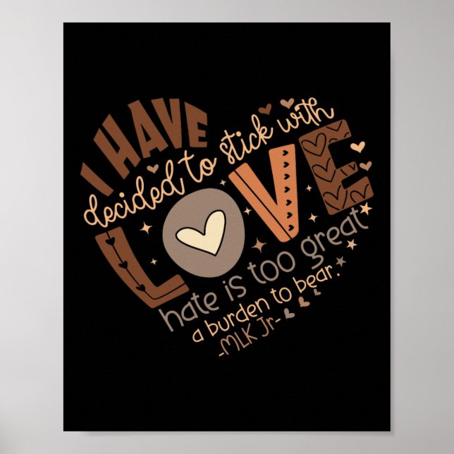Affiche J'ai décidé de rester avec l'amour T-shirt Mois de (Devant)
