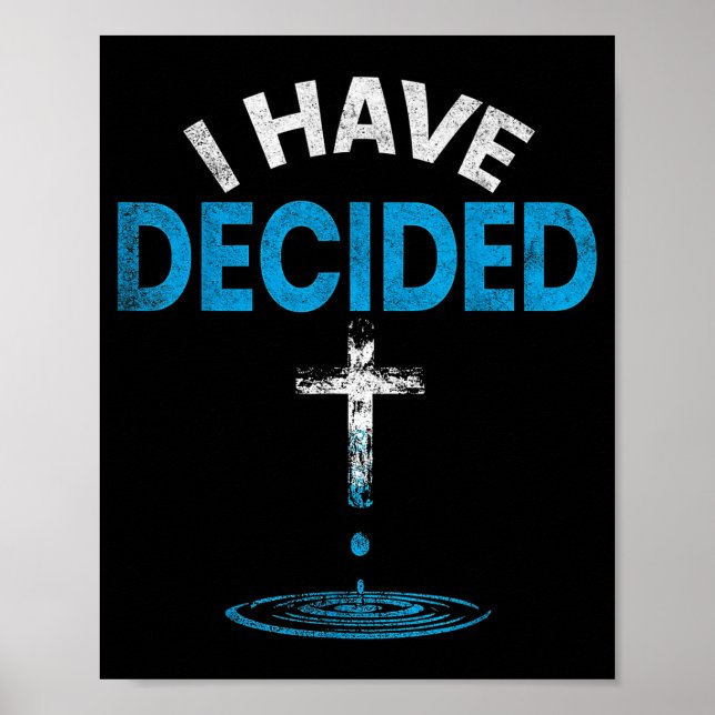 Affiche J'ai décidé de suivre Jésus Baptême chrétien M (Devant)