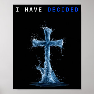 Affiche J'ai décidé du baptême par immersion chrétien à su