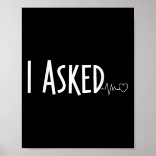 Affiche J'Ai Demandé Groomsmen Proposition Couple Engagem