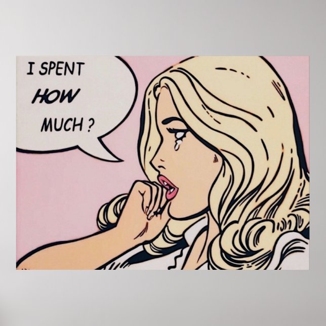 Affiche j'ai dépensé combien (Devant)