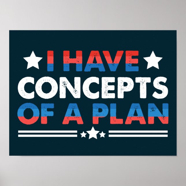 Affiche J'Ai Des Concepts De Plan Drôle (Devant)