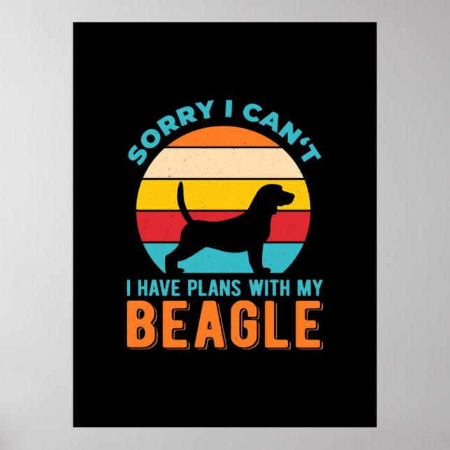 Affiche J'Ai Des Plans Avec Mon Beagle (Devant)