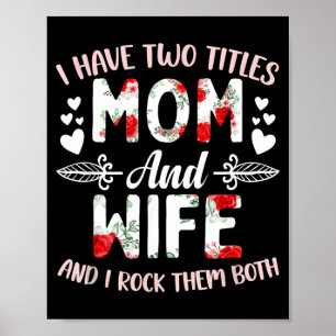 Affiche J'ai Deux Titres Maman et Femme Femme Fête des Mèr