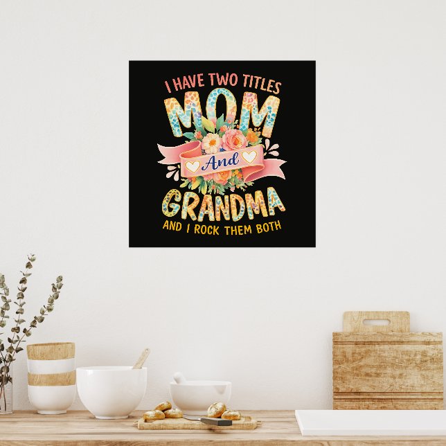 Affiche J'ai Deux Titres Maman Et Grand-mère  (Cuisine)