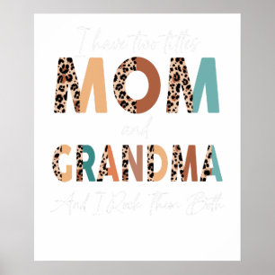Affiche j'ai deux titres maman et maman et je les porte to