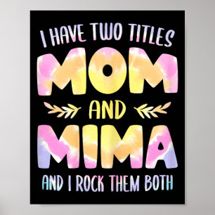 Affiche J'ai deux titres maman et mima grand-mère fête des