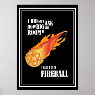 Affiche J'ai dit que j'ai joué à Fireball
