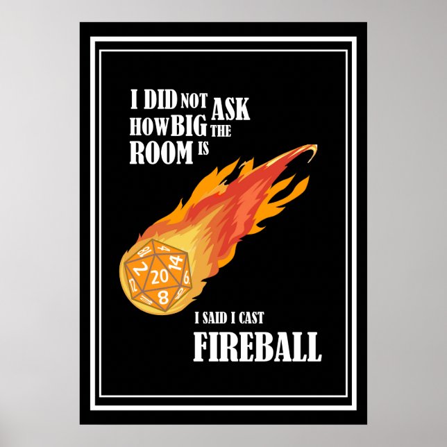 Affiche J'ai dit que j'ai joué à Fireball (Devant)