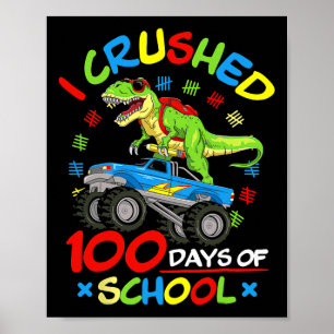 Affiche J'Ai Écrasé 100 Jours De Garçons Scolaires Monster