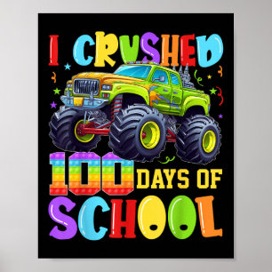 Affiche J'Ai Écrasé 100 Jours D'École Garçon Monster Camio
