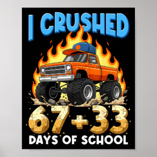 Affiche J'ai écrasé 67 + 33 jours de garçon de camion mons