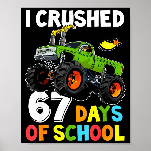 Affiche J'ai écrasé 67 jours d'école drôle six sept mème B (Devant)