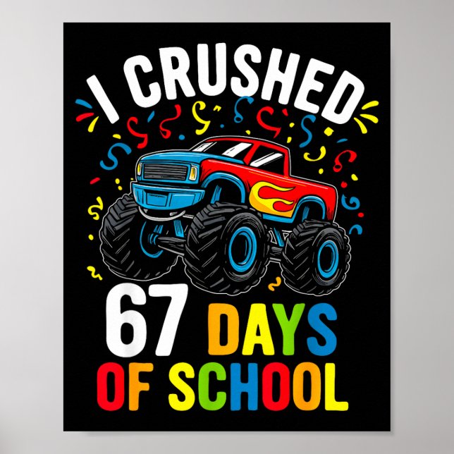 Affiche J'ai écrasé 67 jours d'école drôle six sept mème B (Devant)