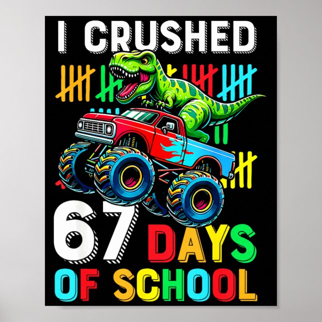 Affiche J'ai écrasé 67 jours d'école drôle six sept mème B (Devant)