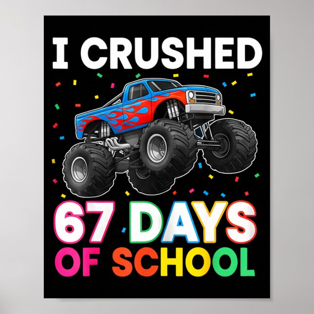Affiche J'ai écrasé 67 jours d'école monstre professeur ét (Devant)