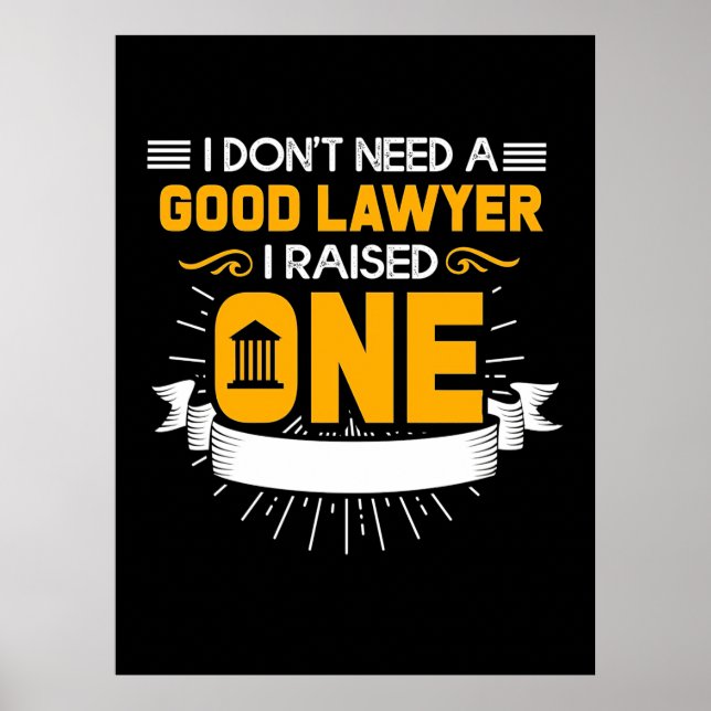 Affiche J'Ai Élevé Un Bon Avocat (Devant)