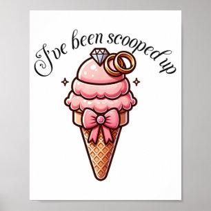 Affiche J'ai été récupérée Baby Shower Mariage Avec Coquet