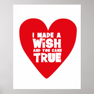 Affiche J'AI FAIT UN VOEUX Cœur d'amour