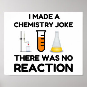 Affiche J'Ai Fait Une Blague De Chimie