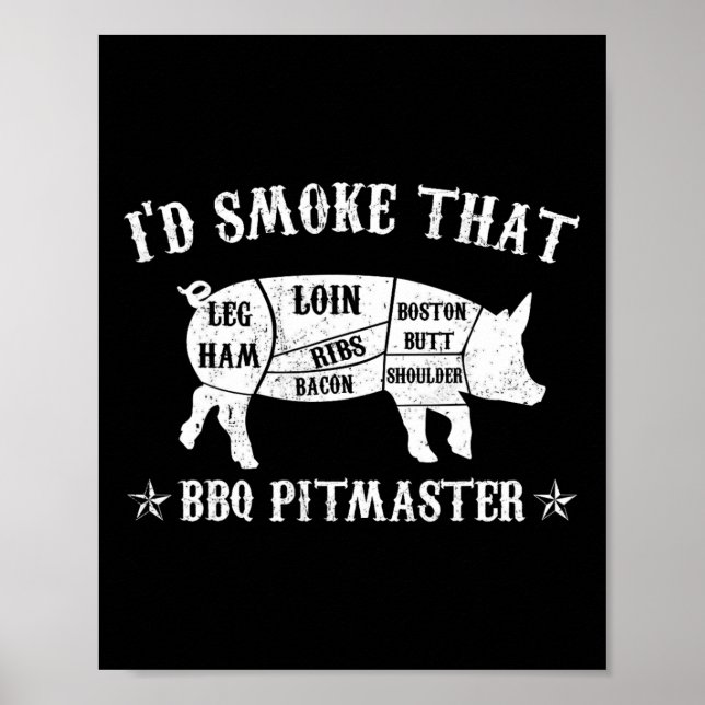 Affiche J'Ai Fumé Que T Chemise Pig Pitmaster Funny Bbq Fu (Devant)